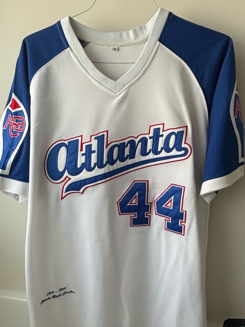 Atlanta Braves Nike Hank Aaron -Atlanta, black crackers Collection Jersey-size M